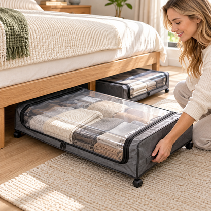 Curved Under-Bed Storage Organizer