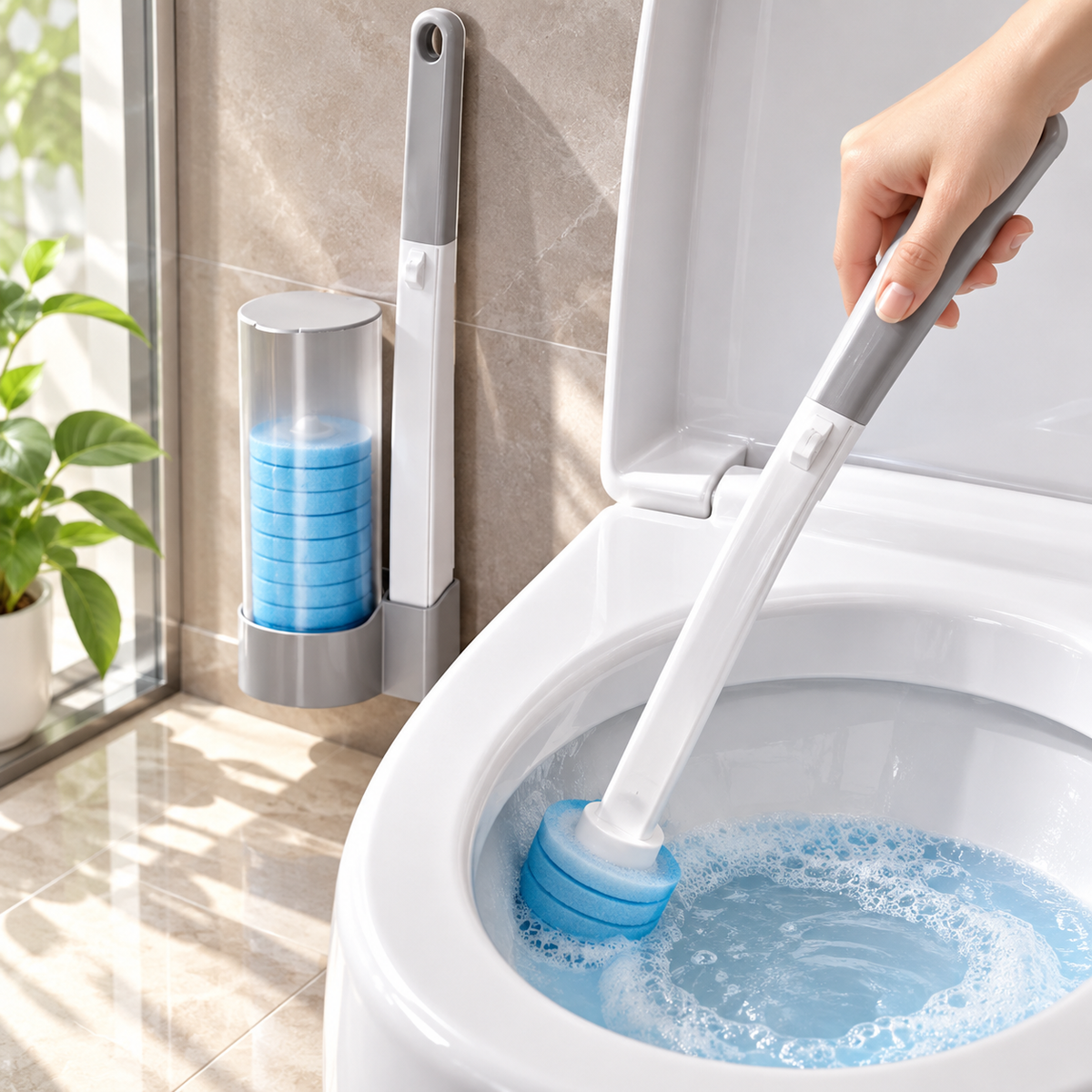 Disposable Toilet Brush Set